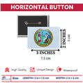 Horizontal Button - State Seal North Carolina - USA