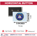 Horizontal Button - State Seal Utah - USA