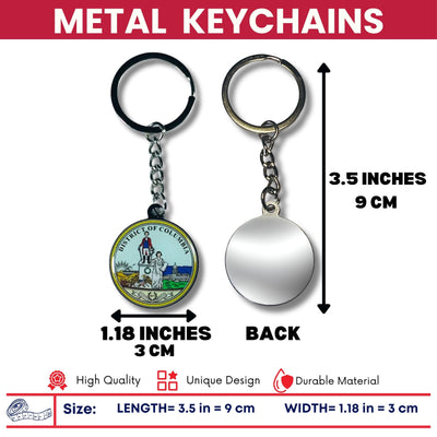Metal Keychain - Seal District Of Columbia - USA