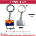 METAL KEYCHAIN - STATE FLAG ARIZONA - USA