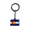 METAL KEYCHAIN - STATE FLAG COLORADO - USA