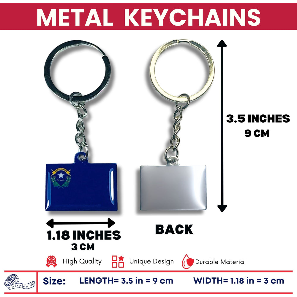 Metal Keychain - State Flag Nevada - USA
