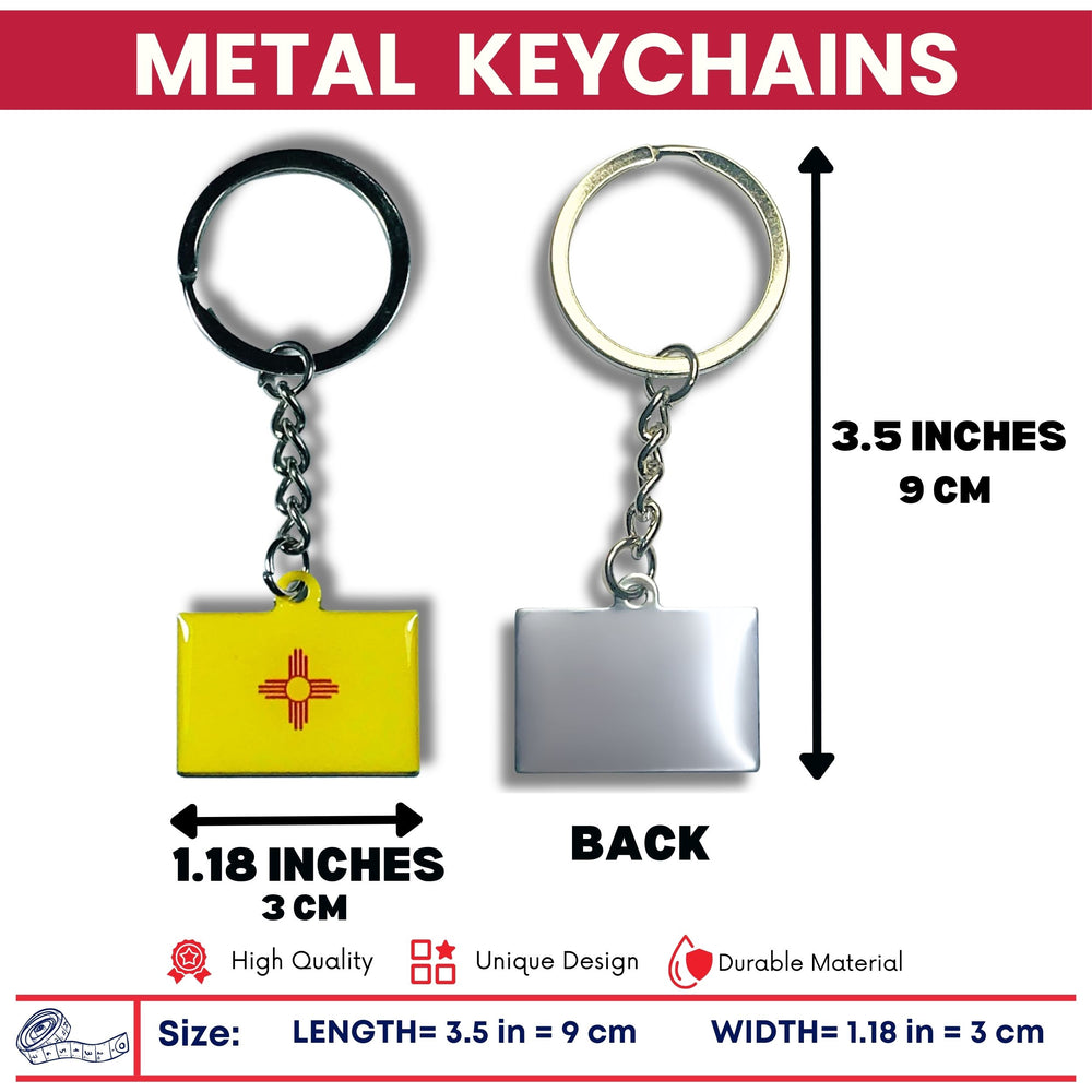 Metal Keychain - State Flag New Mexico - USA