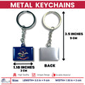 Metal Keychain - State Flag North Dakota - USA