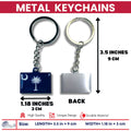 Metal Keychain - State Flag South Carolina - USA