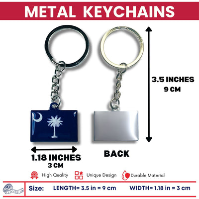 Metal Keychain - State Flag South Carolina - USA