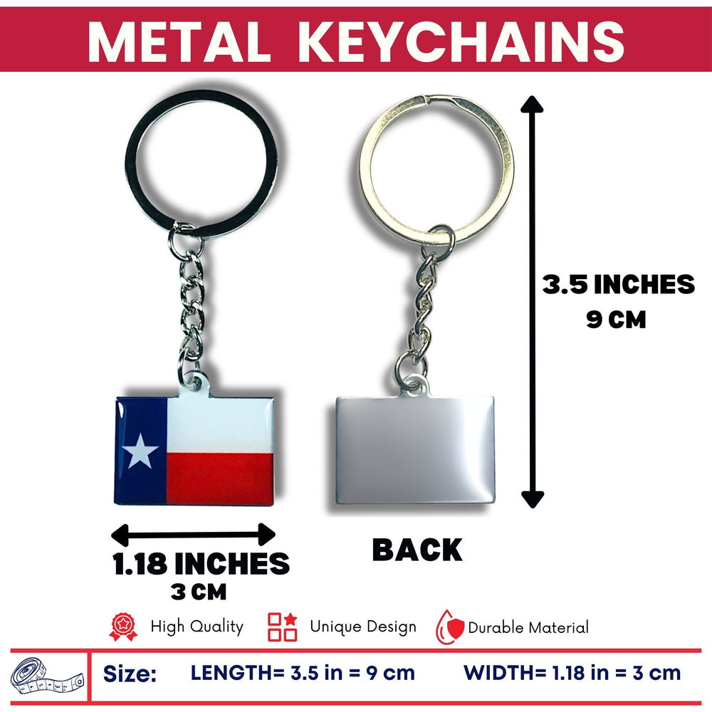 Metal Keychain - State Flag Texas - USA