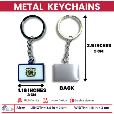 Metal Keychain - State Flag Virginia - USA