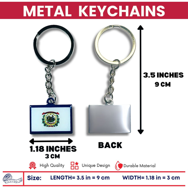 Metal Keychain - State Flag Virginia - USA
