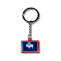 Metal Keychain - State Flag Wyoming   - USA