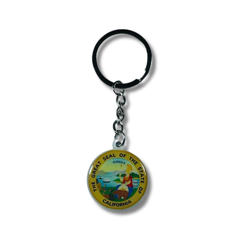 Metal Keychain - State Seal California - USA