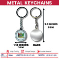 Metal Keychain - State Seal Delaware - USA