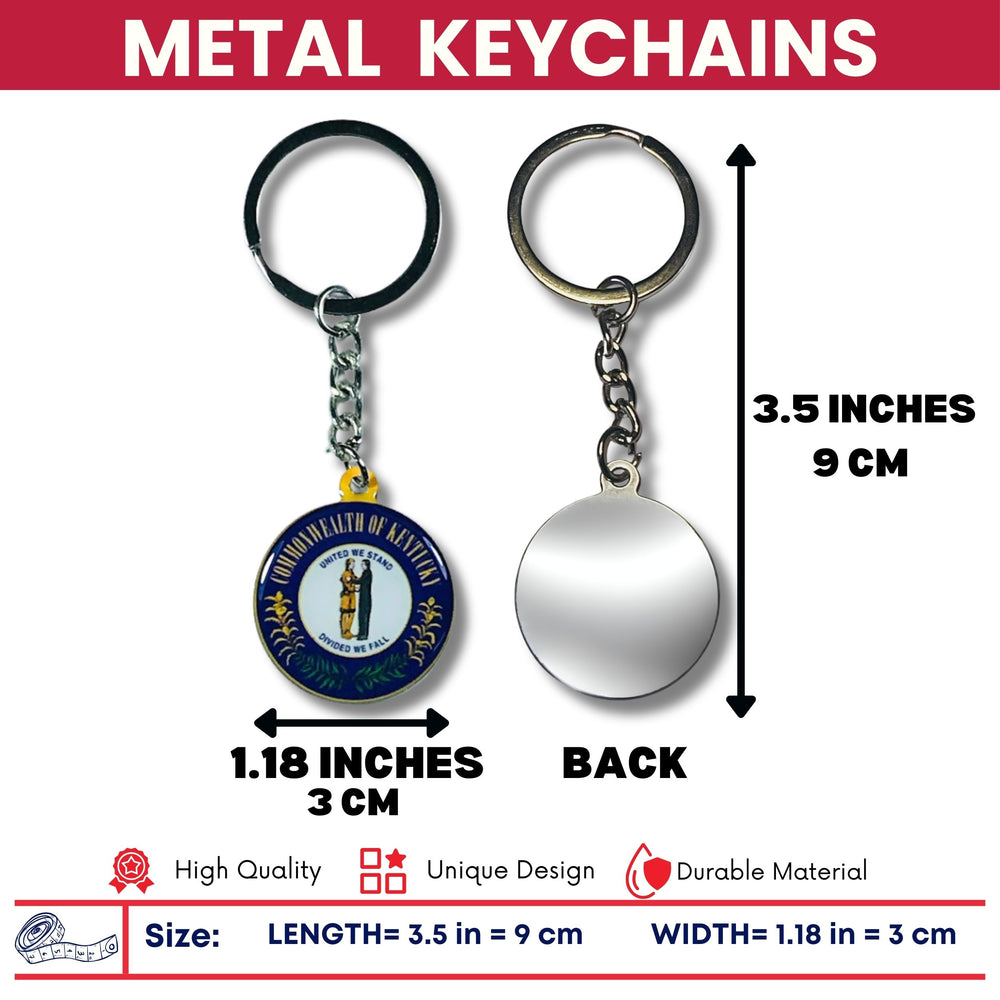 Metal Keychain - State Seal Kentucky - USA