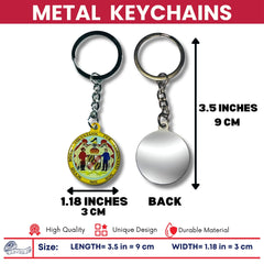 Metal Keychain - State Seal Maryland - USA
