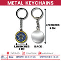 Metal Keychain - State Seal Oklahoma - USA