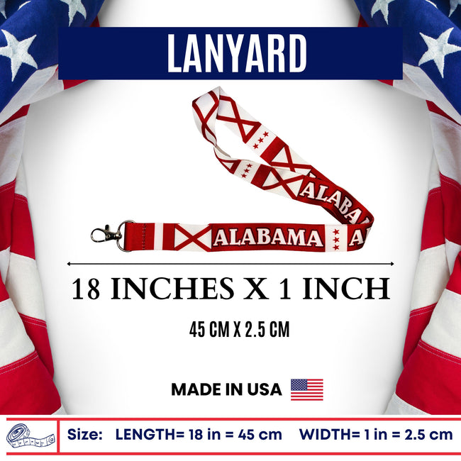 Lanyard - State Flag Alabama - USA - L063