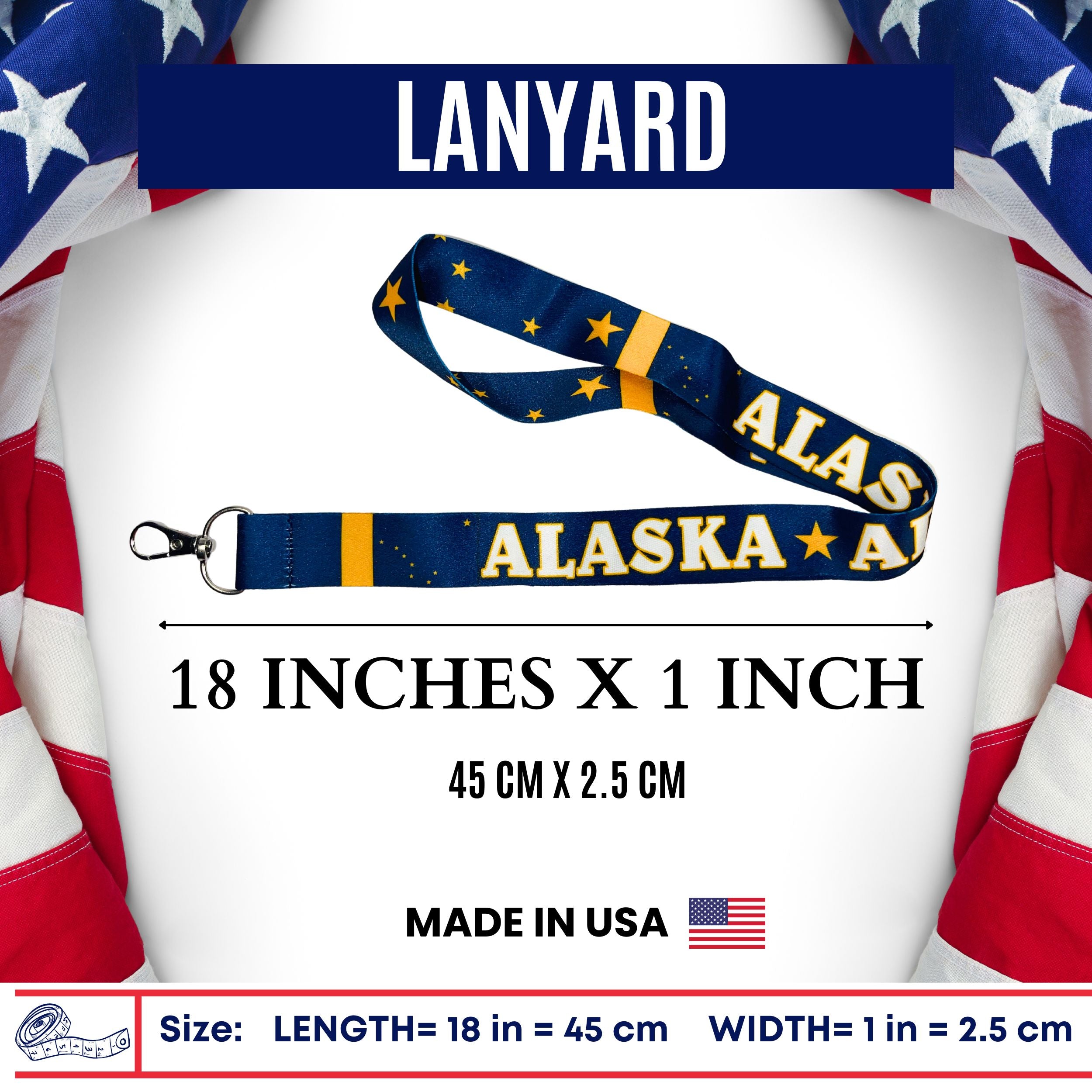 Lanyard - State Flag Alaska - USA - L060