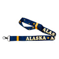 Lanyard - State Flag ALASKA - USA L060 |  18-Inch Flag Lanyard for Keys, ID Badge Holder, Phone, and More | Perfect for Badges & ID Holders - WORLDWIDE SOUVENIRS	