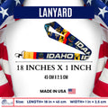 LANYARD - STATE FLAG IDAHO - USA L071 |  18-Inch Flag Lanyard for Keys, ID Badge Holder, Phone, and More | Perfect for Badges & ID Holders - WORLDWIDE SOUVENIRS	