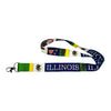 LANYARD - STATE FLAG ILLINOIS - USA L072 |18-Inch Flag Lanyard for Keys, ID Badge Holder, Phone, and More | Perfect for Badges & ID Holders - WORLDWIDE SOUVENIRS