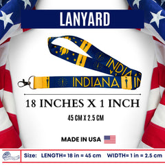 Lanyard - State Flag Indiana - USA - L073