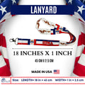 LANYARD - STATE FLAG IOWA - USA L074 |  18-Inch Flag Lanyard for Keys, ID Badge Holder, Phone, and More | Perfect for Badges & ID Holders - WORLDWIDE SOUVENIRS	