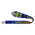 LANYARD - STATE FLAG KANSAS - USA L075 |  18-Inch Flag Lanyard for Keys, ID Badge Holder, Phone, and More | Perfect for Badges & ID Holders - WORLDWIDE SOUVENIRS	