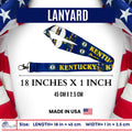 LANYARD - STATE FLAG KENTUCKY - USA L076 |  18-Inch Flag Lanyard for Keys, ID Badge Holder, Phone, and More | Perfect for Badges & ID Holders - WORLDWIDE SOUVENIRS	