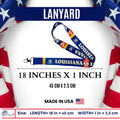 LANYARD - STATE FLAG LOUISIANA - USA L088 |  18-Inch Flag Lanyard for Keys, ID Badge Holder, Phone, and More | Perfect for Badges & ID Holders - WORLDWIDE SOUVENIRS	