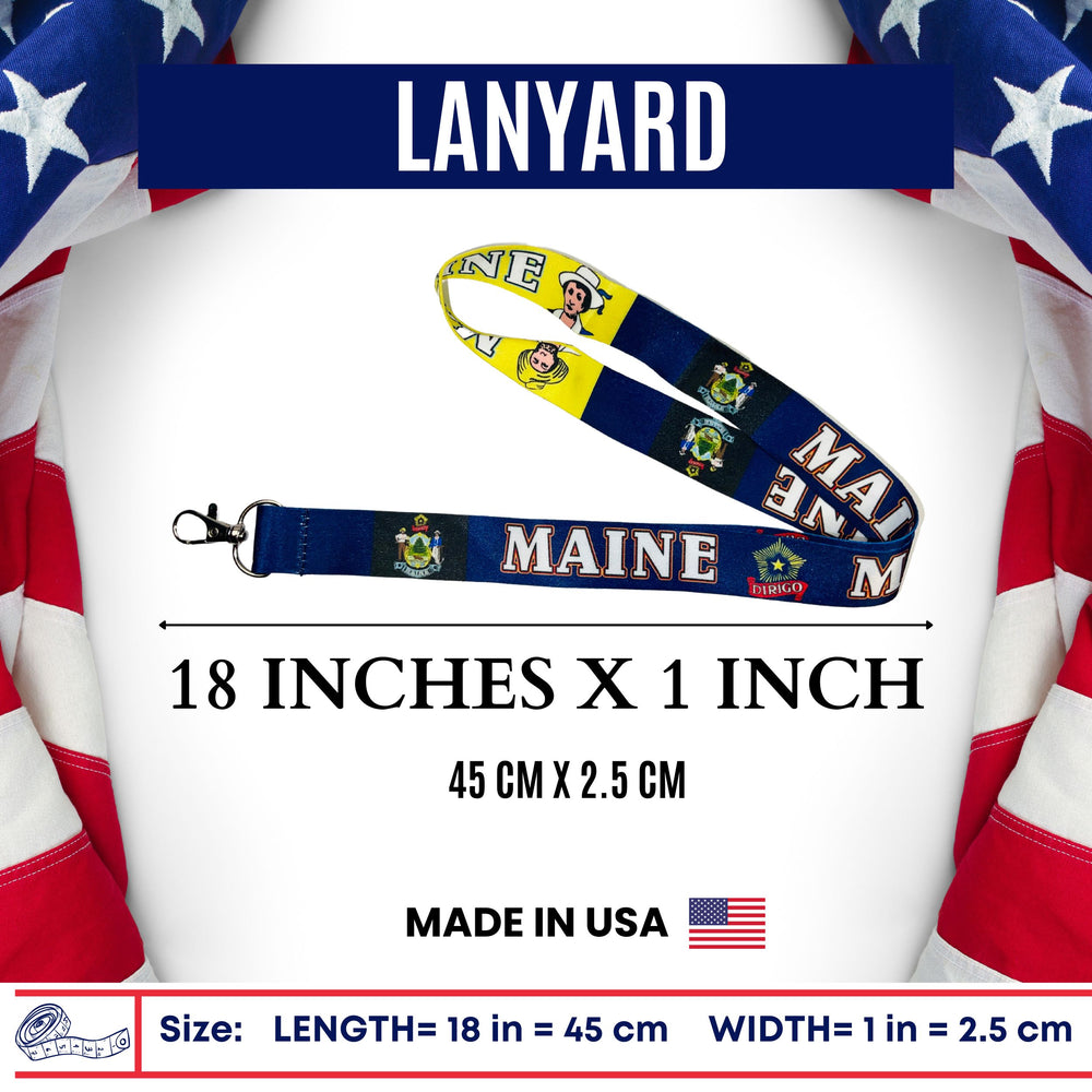 Lanyard - State Flag Maine - USA - L089
