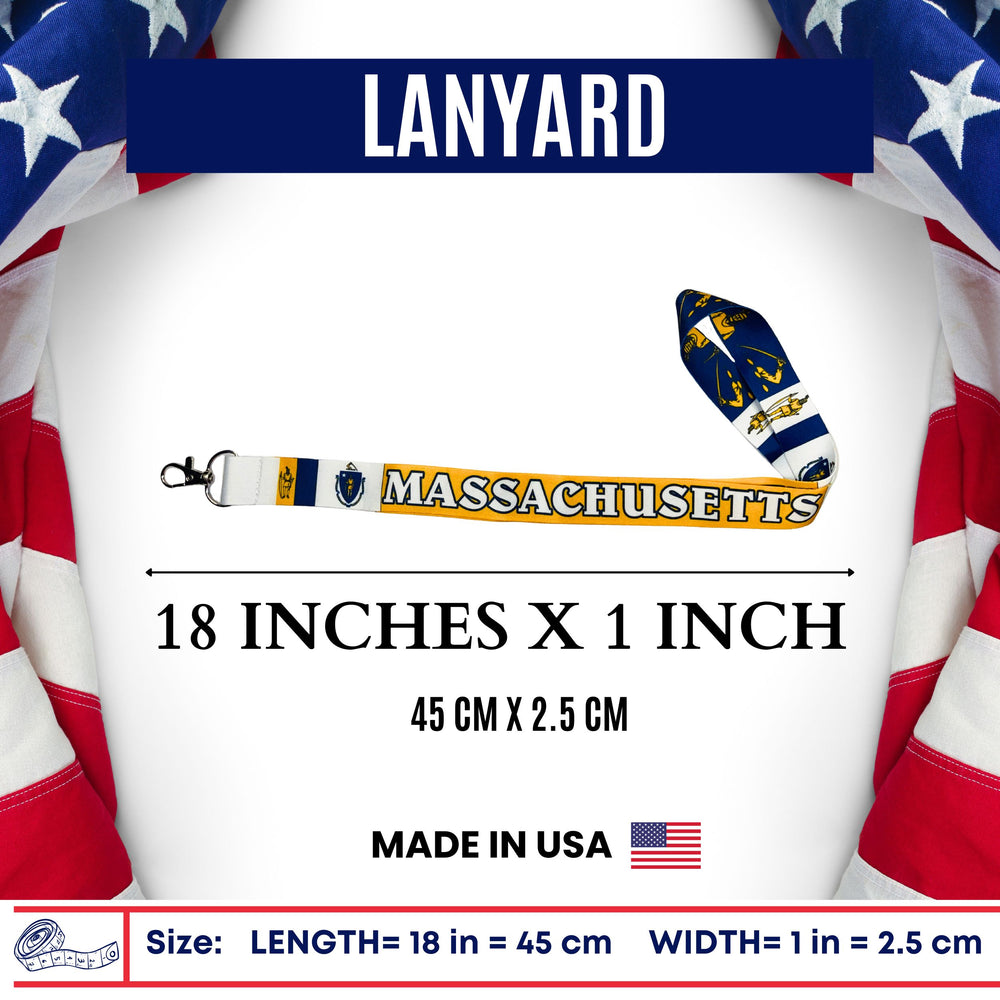 Lanyard - State Flag Massachusetts - USA - L091