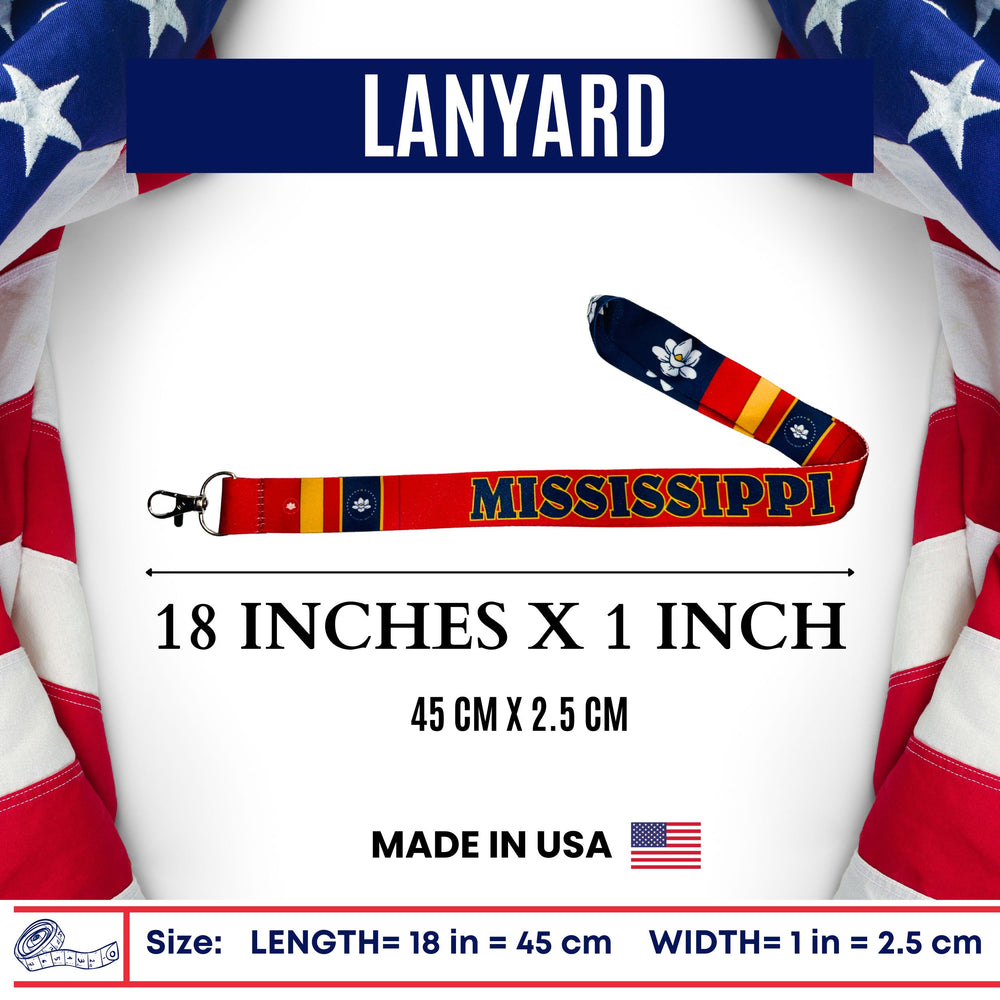Lanyard - State Flag Mississippi - USA - L080