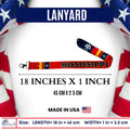 LANYARD - STATE FLAG MISSISSIPPI - USA L080 |  18-Inch Flag Lanyard for Keys, ID Badge Holder, Phone, and More | Perfect for Badges & ID Holders - WORLDWIDE SOUVENIRS	