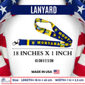 LANYARD - STATE FLAG MONTANA - USA L082 |  18-Inch Flag Lanyard for Keys, ID Badge Holder, Phone, and More | Perfect for Badges & ID Holders - WORLDWIDE SOUVENIRS	