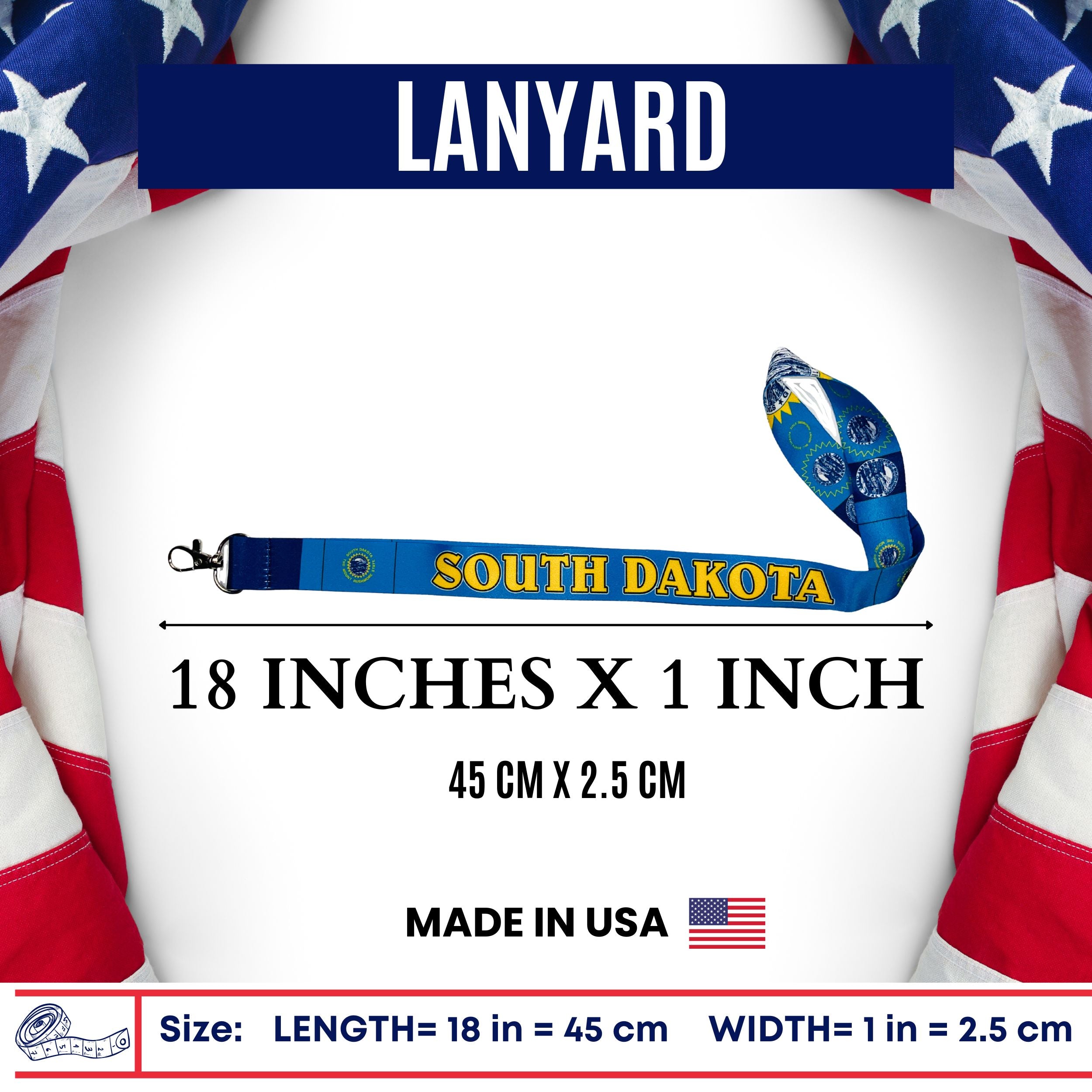 Lanyard - State Flag South Dakota - USA - L095