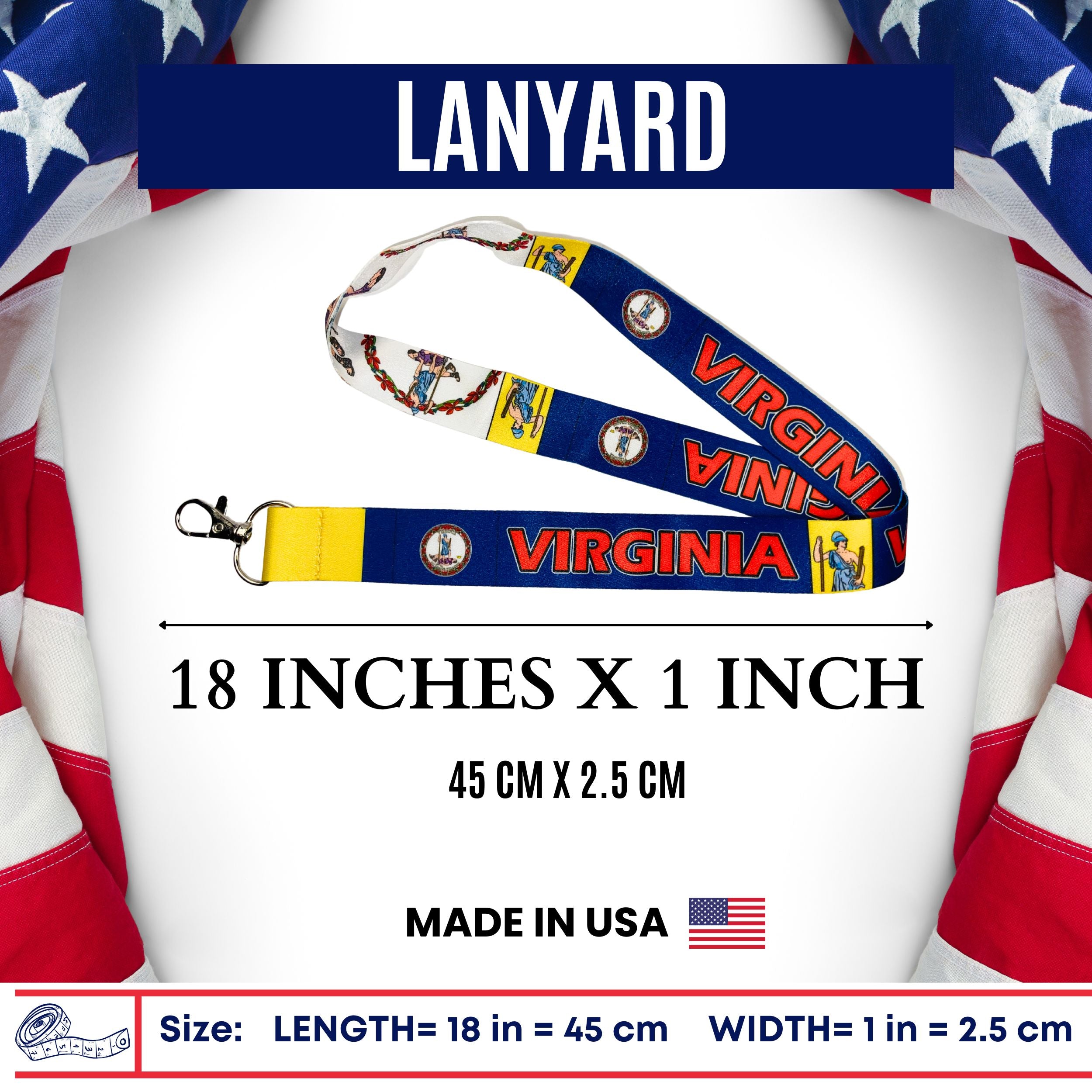 Lanyard - State Flag Virginia - USA - L100