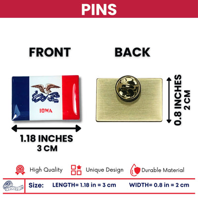 Pin - State Flag Iowa - USA