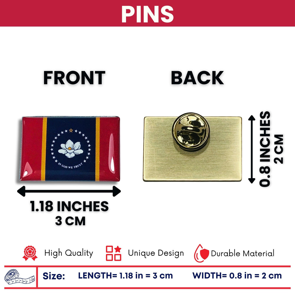 Pin - State Flag Mississippi - USA