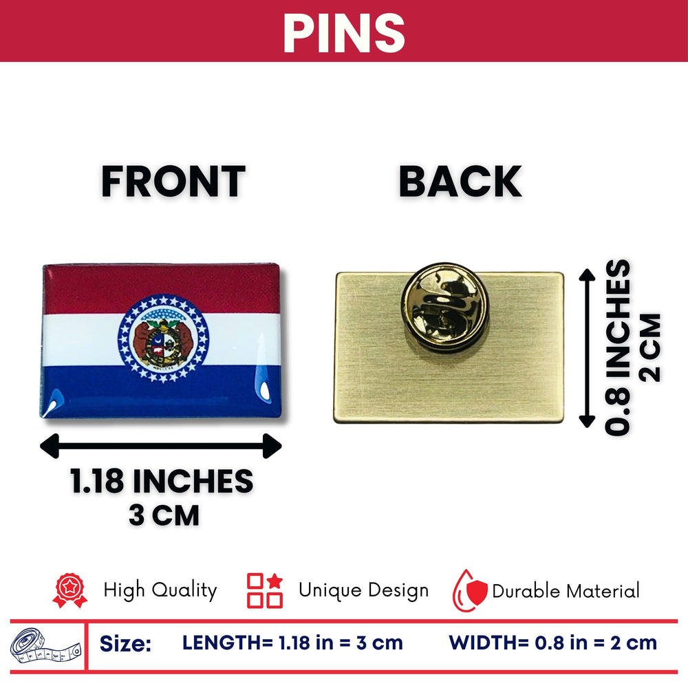 Pin - State Flag Missouri - USA