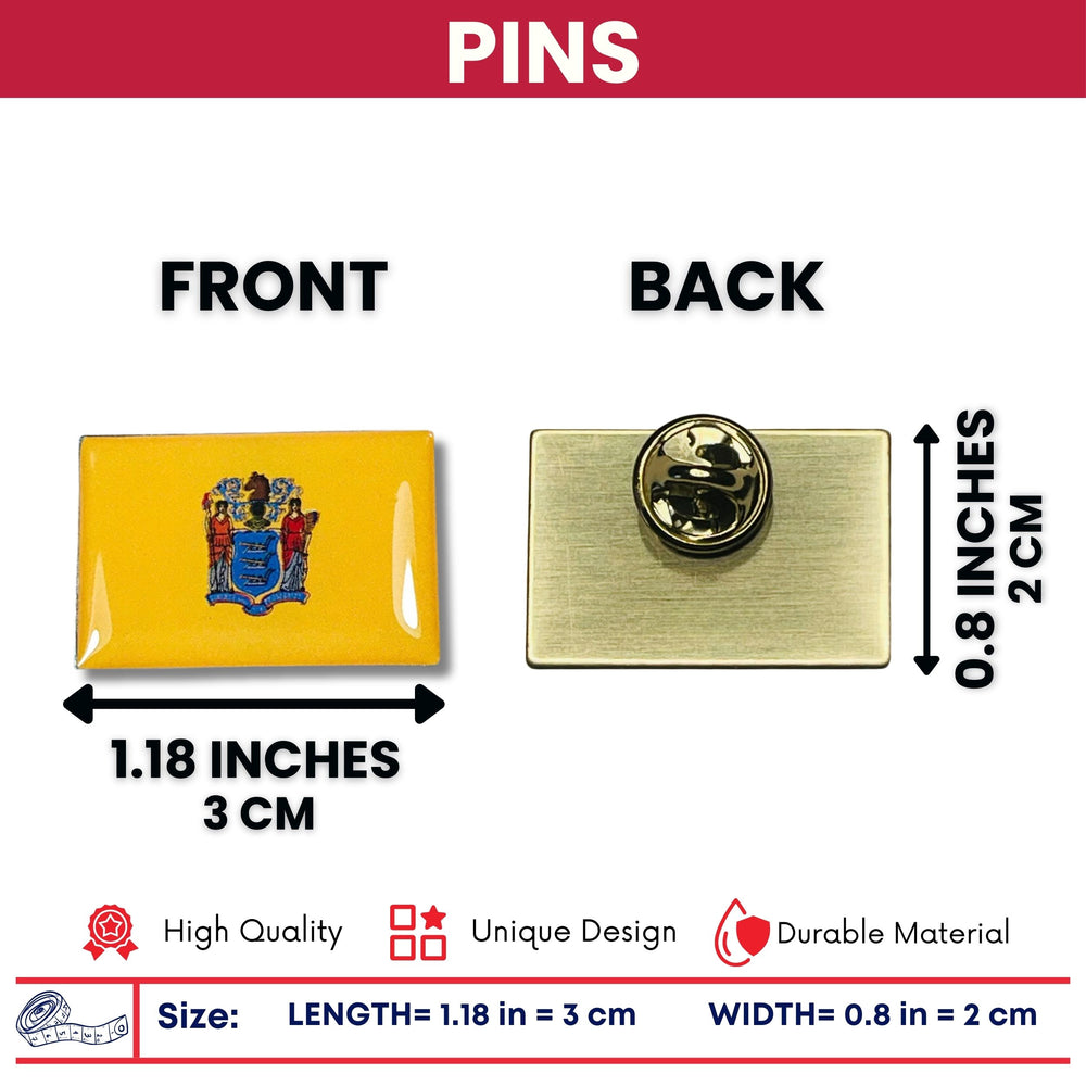Pin - State Flag New Jersey - USA