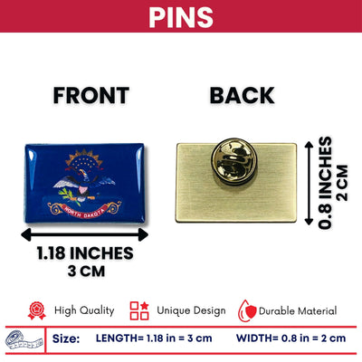 Pin - State Flag North Dakota - USA