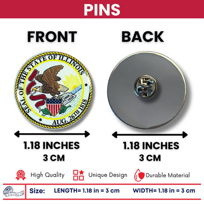 Pin - State Seal Illinois - USA
