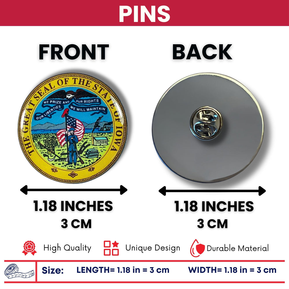 Pin - State Seal Iowa - USA