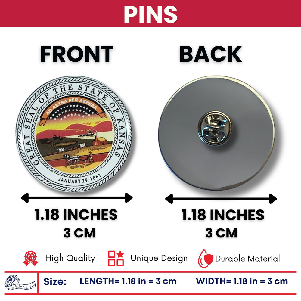 Pin - State Seal Kansas - USA