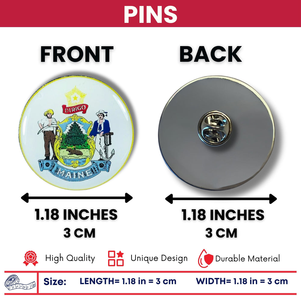 Pin - State Seal Maine - USA