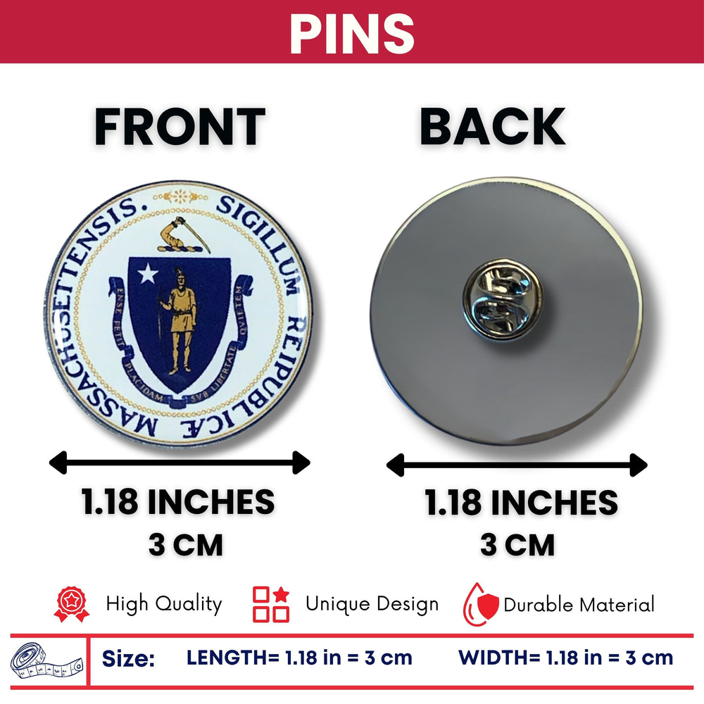 Pin - State Seal Massachusetts - USA