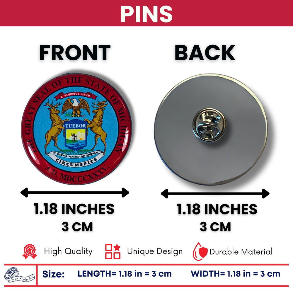Pin - State Seal Michigan - USA