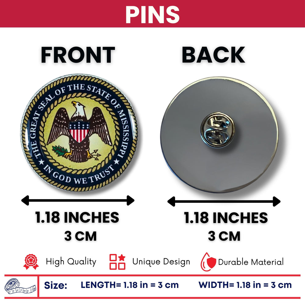 Pin - State Seal Mississippi - USA