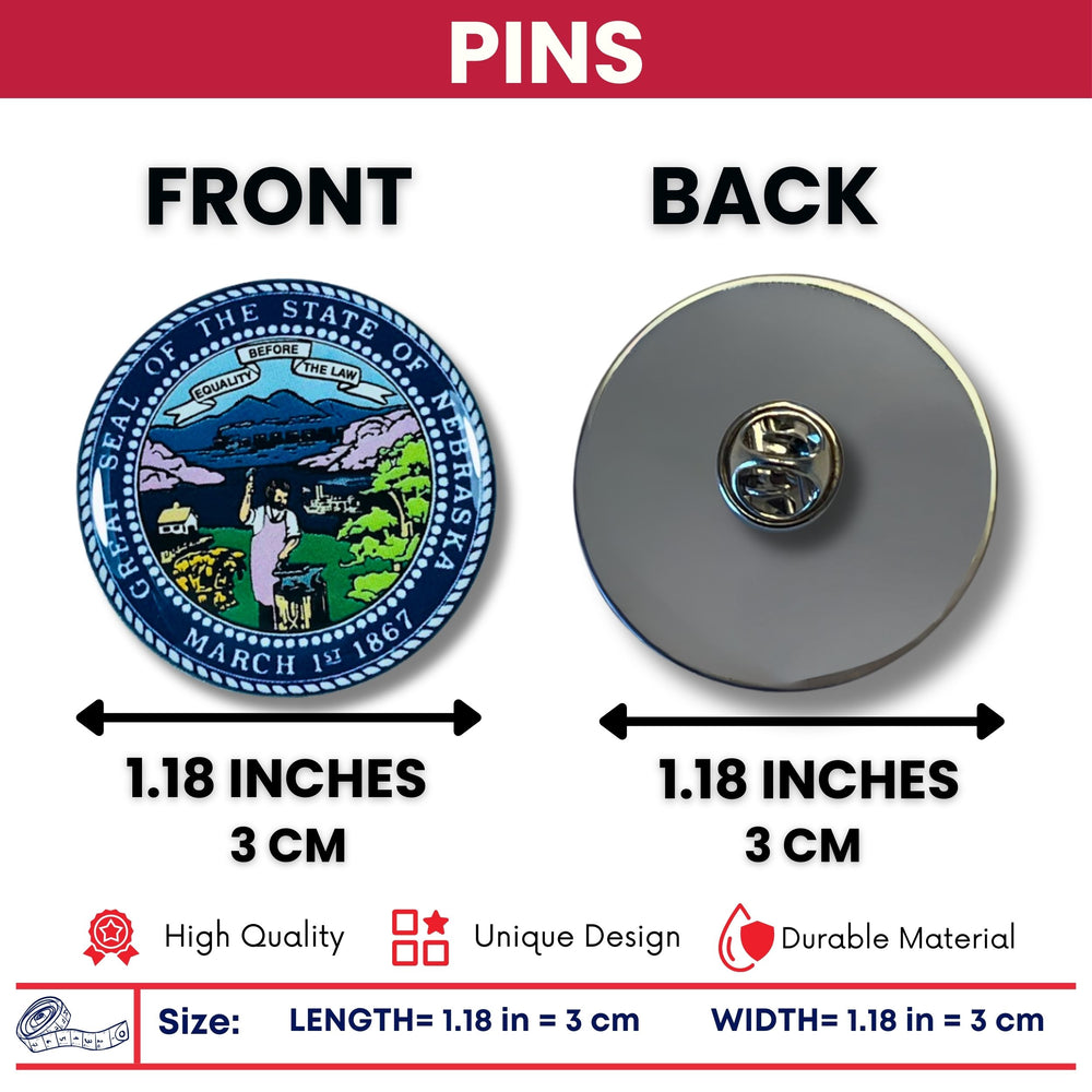 Pin - State Seal Nebraska - USA