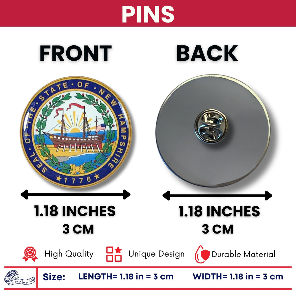Pin - State Seal New Hampshire - USA